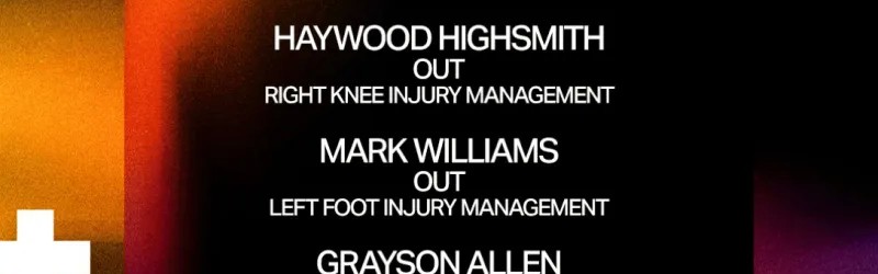 开云体育app下载-太阳伤病更新：马克-威廉姆斯与格雷森-阿伦缺席今日比赛